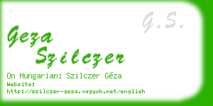 geza szilczer business card